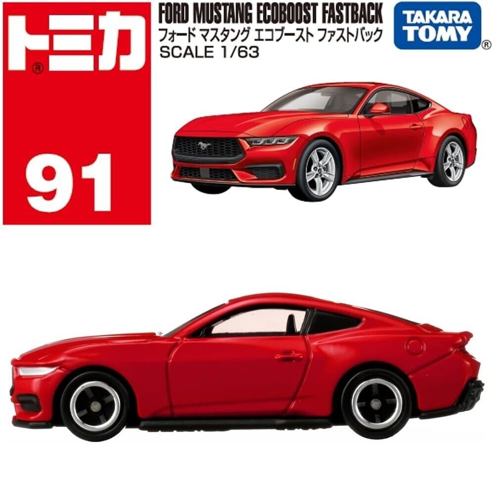 Takara Tomy Tomica Die-cast Car 1/63 No.91 Ford Mustang Ecoboost Fastback