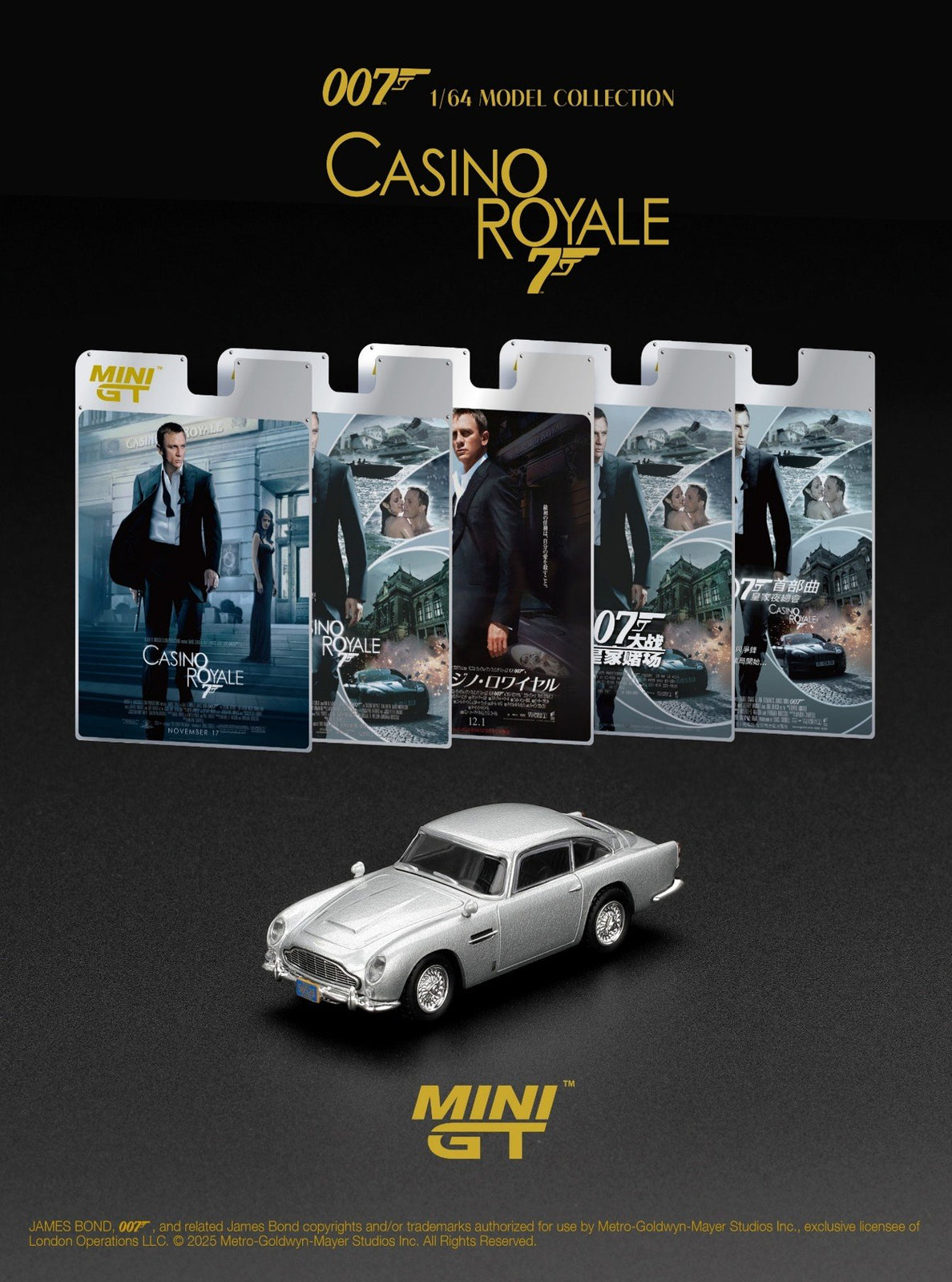 (Pre-order) Mini GT #909 1/64 Aston Martin DB5 “Casino Royale” w Eng Mini Poster