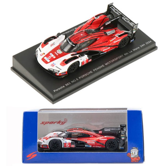 Sparky 1/64 Porsche 963 No.5 PORSCHE PENSKE MOTORSPORT 6th Le Mans 24H 2024 Y404