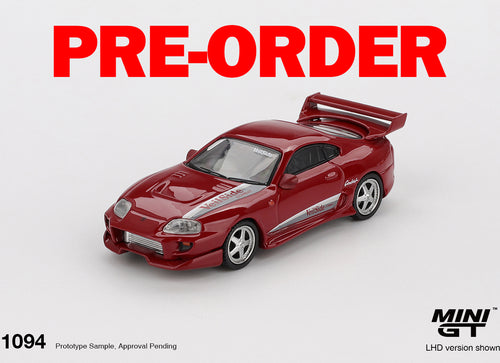 Load image into Gallery viewer, (Pre-order) MINI GT #1094 Toyota Supra VeilSide Combat V-I Red LHD Model Car
