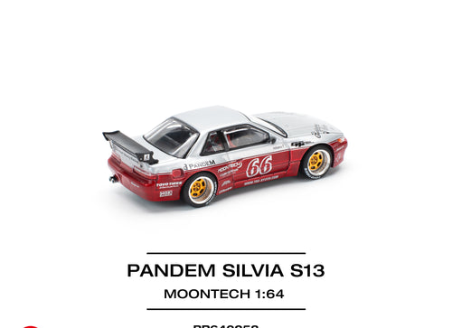 Load image into Gallery viewer, POP RACE 1/64 pandem silvia s13 - moontech red (new tooling) pr640258
