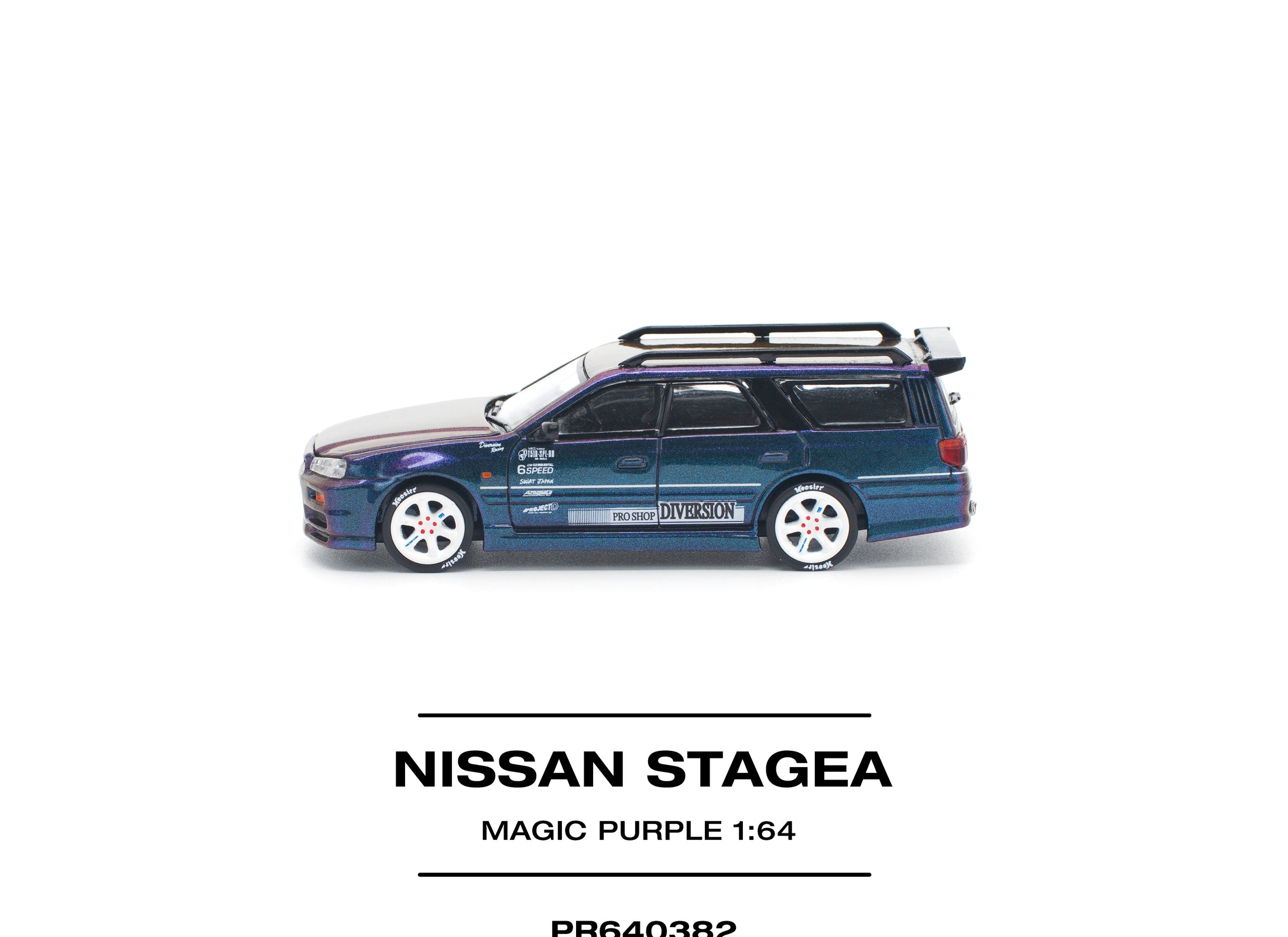 (Pre-order) POPRACE 1/64 NISSAN STAGEA MAGIC PURPLE Diecast Model Car