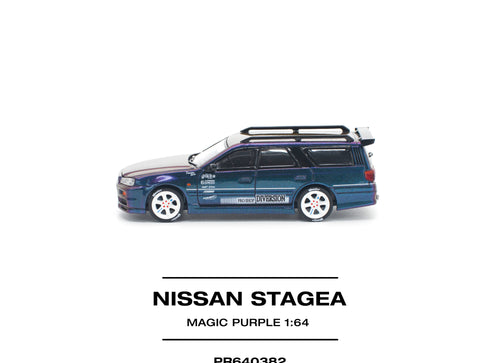 Load image into Gallery viewer, (Pre-order) POPRACE 1/64 NISSAN STAGEA MAGIC PURPLE Diecast Model Car
