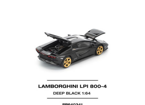 Load image into Gallery viewer, (Pre-order) POPRACE 1/64 LAMBORGHINI COUNTACH LPI 800-4 DEEP BLACK Model Car
