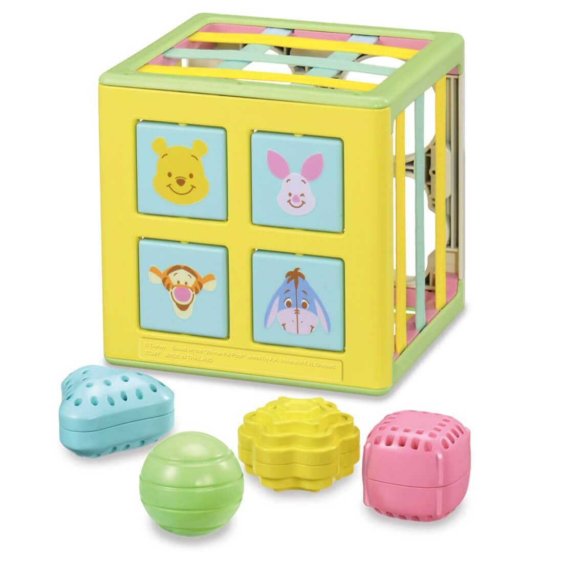 Takara Tomy Disney Baby Toy String x String Educational Cube Winnie the Pooh