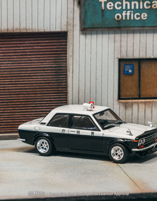 Load image into Gallery viewer, Tarmac Works 1/64 Datsun 510  Police Car Diecast Model Car
