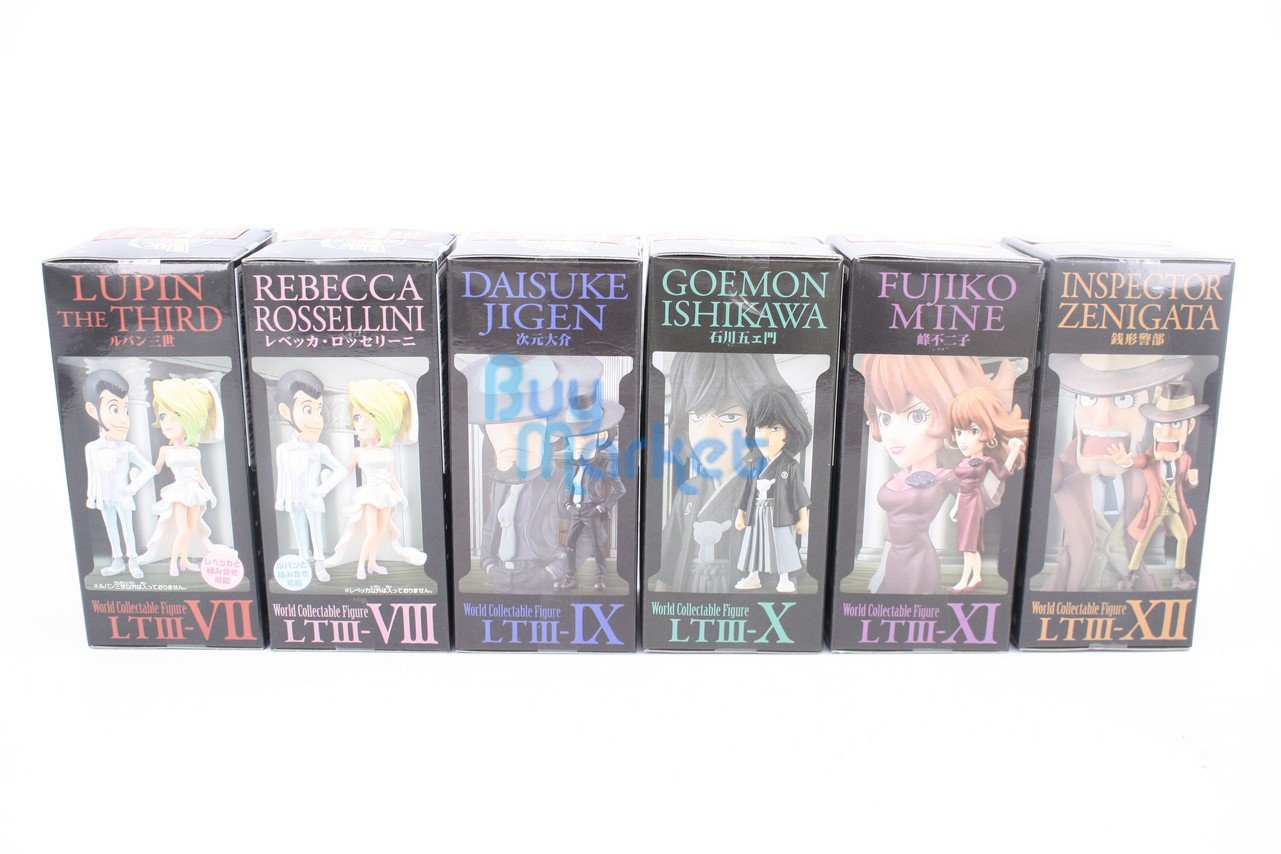 Banpresto Lupin The Third World Collectable Figure II Set of 6 Lupin Rebecca etc