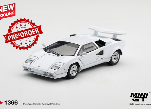 Load image into Gallery viewer, (Pre-order) Mini GT #1366 Lamborghini Countach LP500S White 1982 LHD
