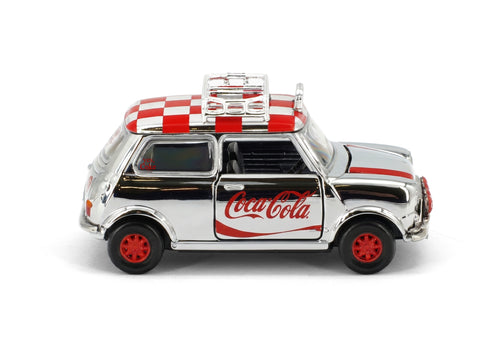 Load image into Gallery viewer, Tiny City Die-cast Model Car - 1/50 Mini Cooper X Coca-Cola(Siver) #COKE126
