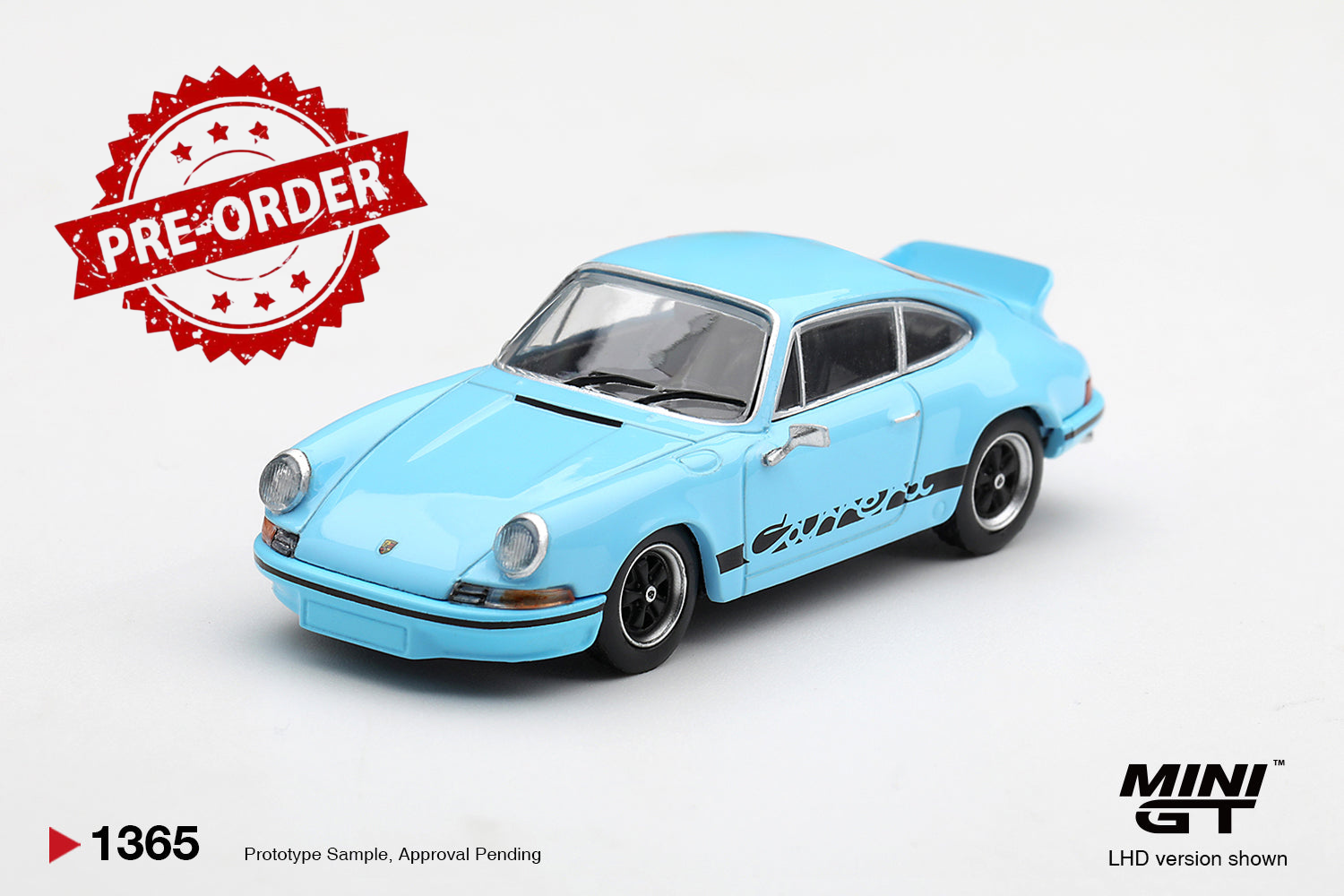 (Pre-order) Mini GT #1365 Porsche 911 Carrera RS 2.7 Gulf Blue Black Livery LHD