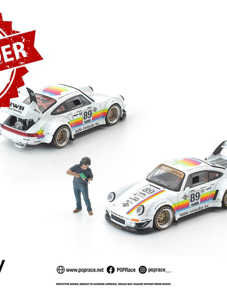 (Pre-order) POP RACE 1/64 RWB 930 APPLE WITH FIGURE Diecast Model Car