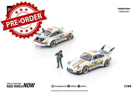 (Pre-order) POP RACE 1/64 RWB 930 APPLE WITH FIGURE Diecast Model Car