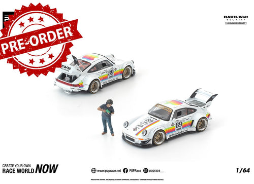 Load image into Gallery viewer, (Pre-order) POP RACE 1/64 RWB 930 APPLE WITH FIGURE Diecast Model Car

