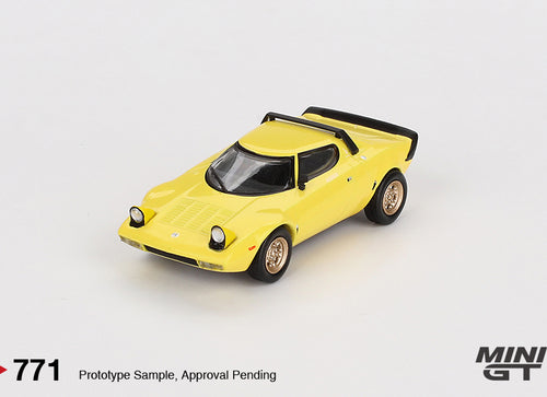 Load image into Gallery viewer, Mini GT #771 1/64 Lancia Stratos HF Stradale Giallo Fly Yellow (LHD)

