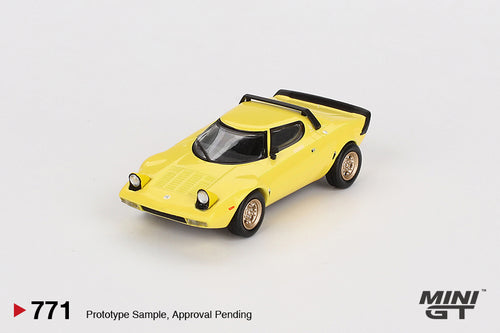 Load image into Gallery viewer, Mini GT #771 1/64 Lancia Stratos HF Stradale Giallo Fly Yellow (LHD)
