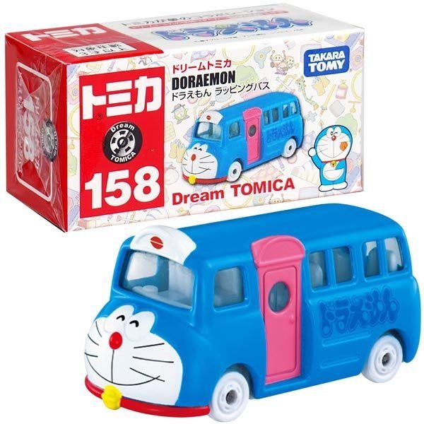 Takara Tomy Dream Tomica Die-cast Model Car - NO. 158 Doraemon Wrapping Bus