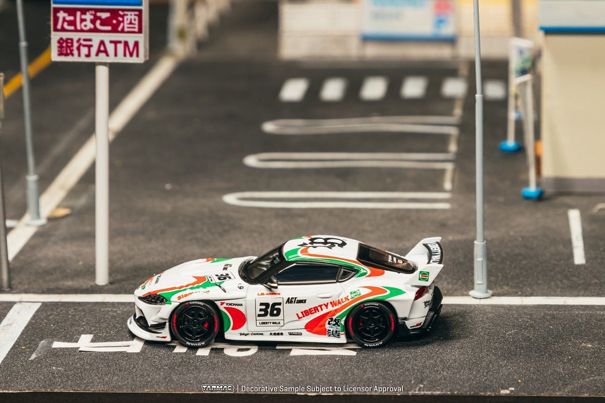 (Pre-order) Tarmac Works 1/64  LB-WORKS TOYOTA SUPRA (A90) White Diecast Car