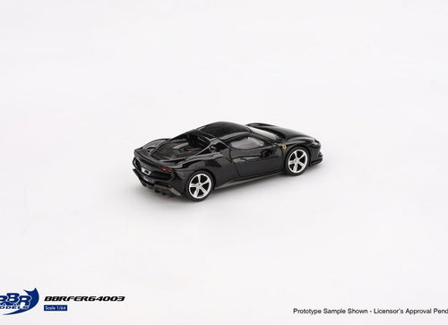 Load image into Gallery viewer, BBR 1/64 Ferrari 296 GTB Nero Daytona Diecast Model Car
