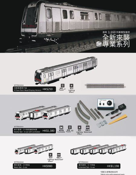 Tiny City Diecast Model 1/160 - N Scale M Train Refurbished (1st Car Display)