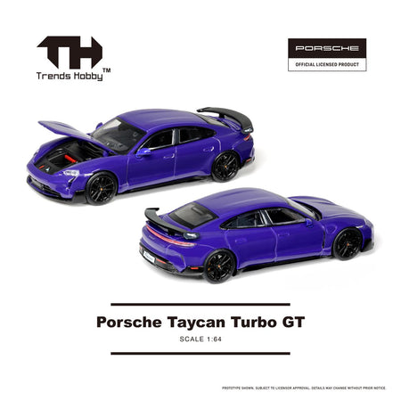 (Pre-order) Trends Hobby Diecast 1/64 Porsche Taycan Turbo GT (Purple) #241087A