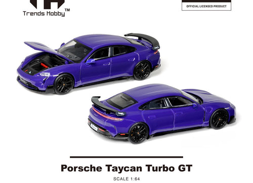 Load image into Gallery viewer, (Pre-order) Trends Hobby Diecast 1/64 Porsche Taycan Turbo GT (Purple) #241087A
