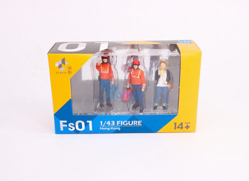 Load image into Gallery viewer, TINY City HK Scale 1/43 Figure Set 01 Firemen &amp; Lemon Tea Girl Model Figure

