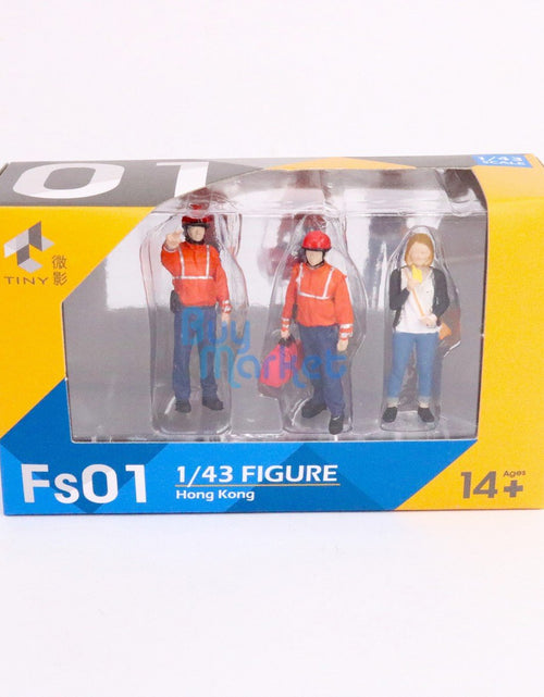 Load image into Gallery viewer, TINY City HK Scale 1/43 Figure Set 01 Firemen &amp; Lemon Tea Girl Model Figure
