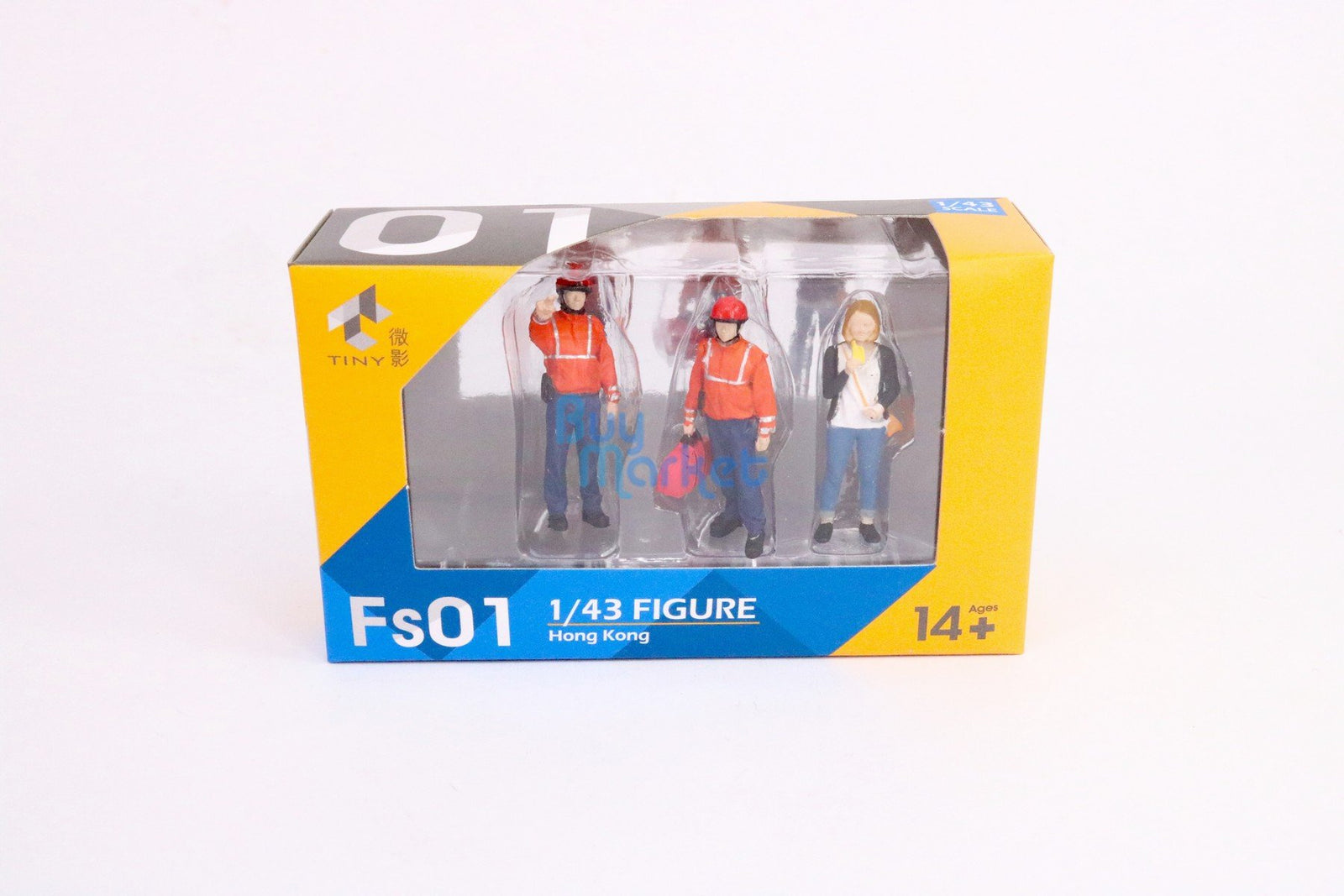 TINY City HK Scale 1/43 Figure Set 01 Firemen & Lemon Tea Girl Model Figure