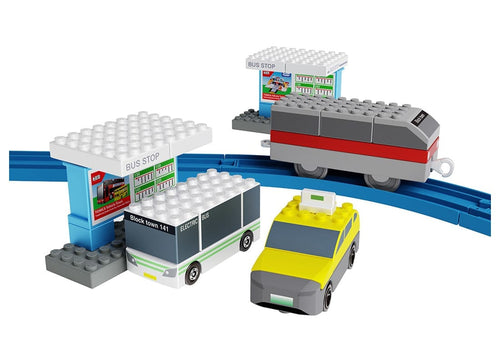 Load image into Gallery viewer, Takara Tomy Tomica Plarail Blocks EV Mobility Set
