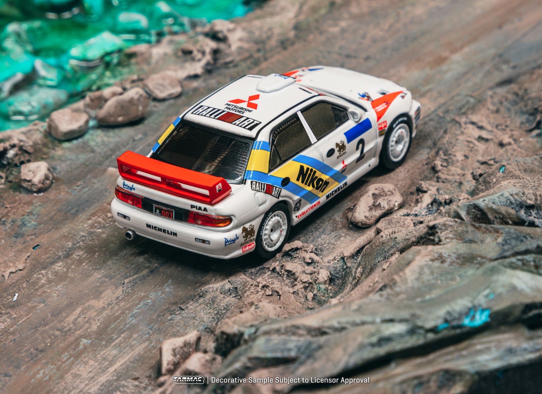 Tarmac Works 1/64 Mitsubishi Lancer Evolution III HK-BJ Rally 1995