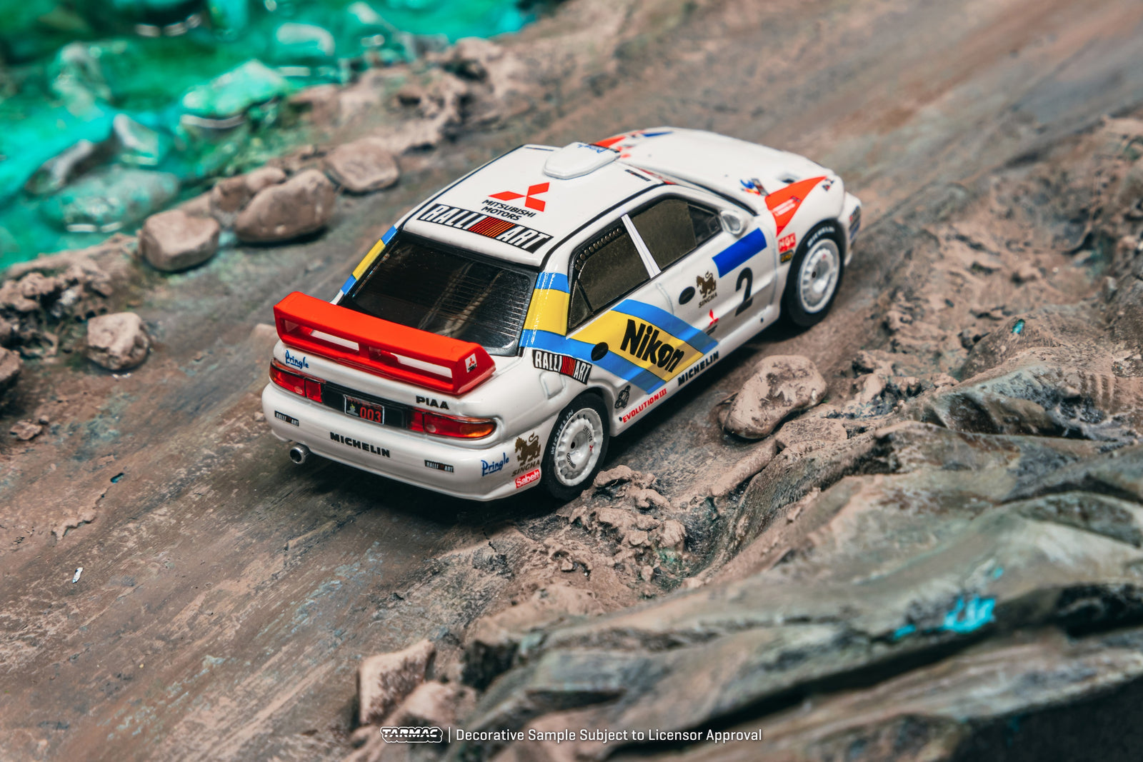 Tarmac Works 1/64 Mitsubishi Lancer Evolution III HK-BJ Rally 1995