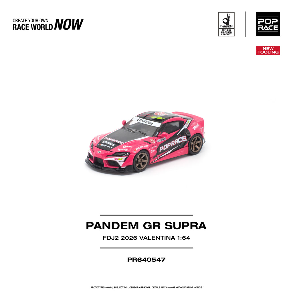 (Pre-order) POPRACE 1/64 - PANDEM GR SUPRA FDJ2 VALENTINA PIAZ Diecast Model Car
