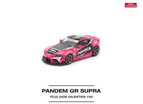 Load image into Gallery viewer, (Pre-order) POPRACE 1/64 - PANDEM GR SUPRA FDJ2 VALENTINA PIAZ Diecast Model Car
