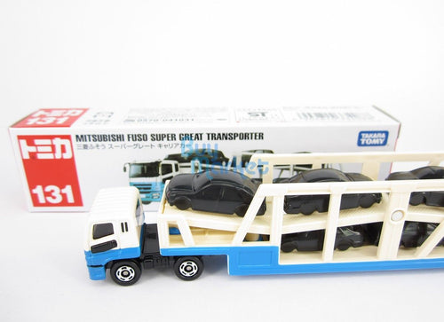 Load image into Gallery viewer, Takara Tomy Tomica #131 Mitsubishi Fuso Super Great Transporter Diecast Toy Car
