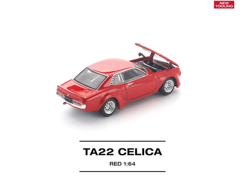 Load image into Gallery viewer, (Pre-order) POP RACE 1/64 TA22 CELICA RED Diecast Model Car #PR640482
