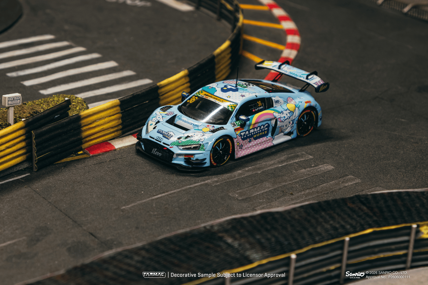 (Pre-order) Tarmac Works 1/43  Audi R8 LMS GT3 evo II Macau GT Cup 2025 Uno Race