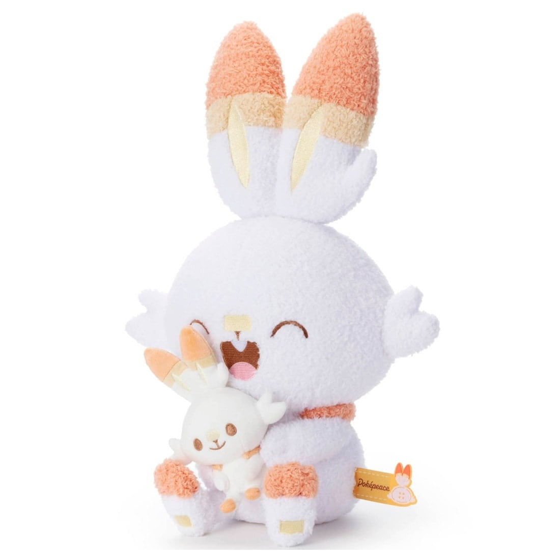 Takara Tomy Pokemon Soft Plush Toy Pokepeace Basic Scorbunny w/ mini Plush Ver