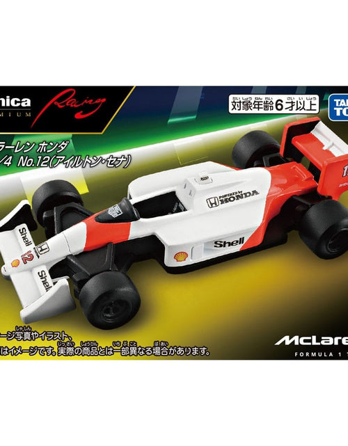 Load image into Gallery viewer, Takara Tomy Tomica Premium Racing McLaren Honda MP4/4 No.12 Ayrton Senna
