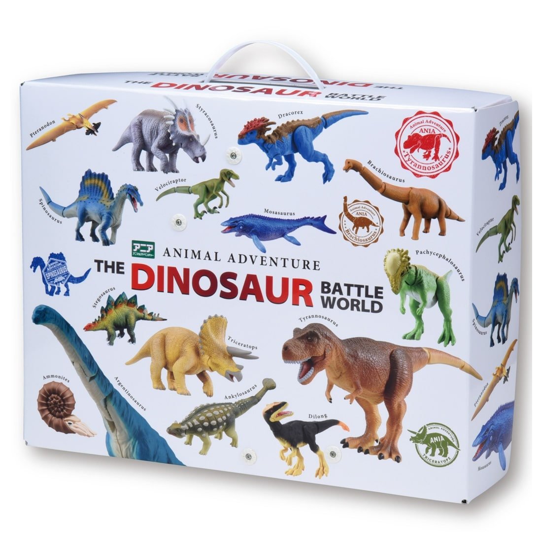 Takara Tomy Ania Dinosaur Battle World Map Playset with Case