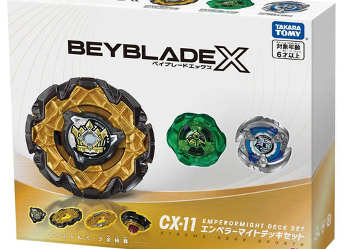Load image into Gallery viewer, (Pre-order / Shipping Date: end of Jul 2026) Takara Tomy Beyblade X CX-11 Booster Set Emperor Might Deck Set
