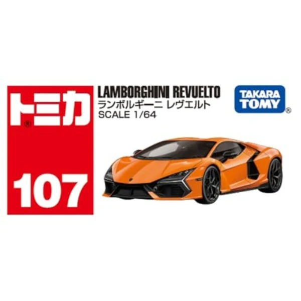 Takara Tomy Tomica Die-cast Car - 1/64 No.107 Lamborghini Revuelto