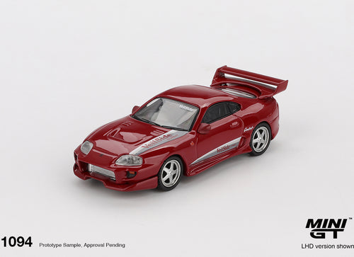 Load image into Gallery viewer, (Pre-order) MINI GT #1094 Toyota Supra VeilSide Combat V-I Red LHD Model Car
