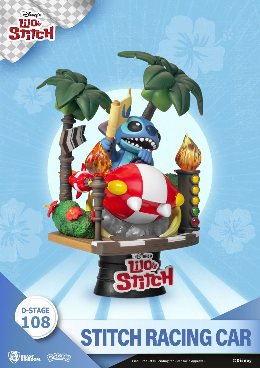 Beast Kingdom Diorama Stage-108- Disney Stitch Racing Car