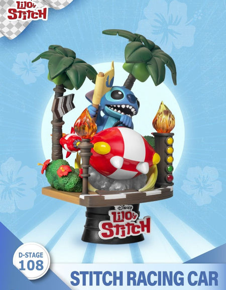Beast Kingdom Diorama Stage-108- Disney Stitch Racing Car