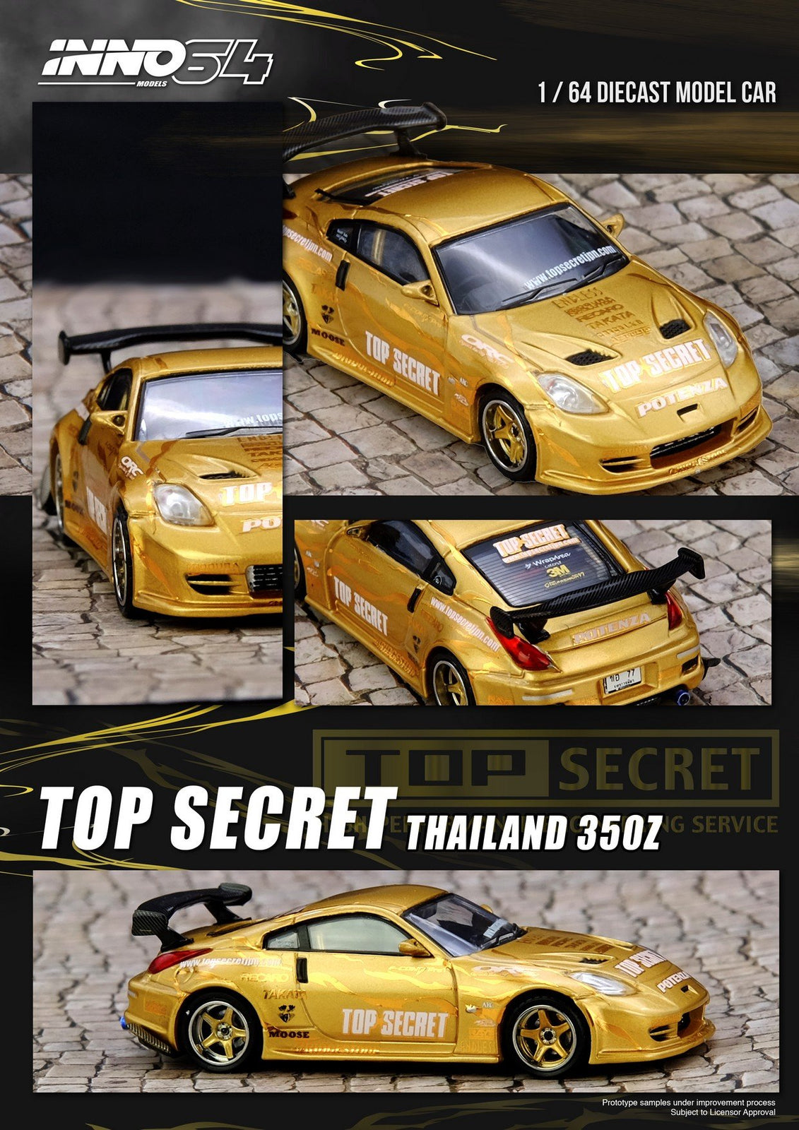 (Pre-order) INNO64 1/64 TOP SECRET THAILAND 350Z Diecast Model Car
