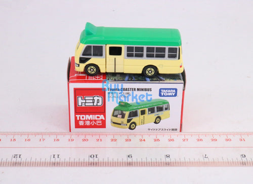 Load image into Gallery viewer, Takara Tomy TOMICA Hong Kong Minibus Toyota COASTER Green Scale 1/89 Diecast car
