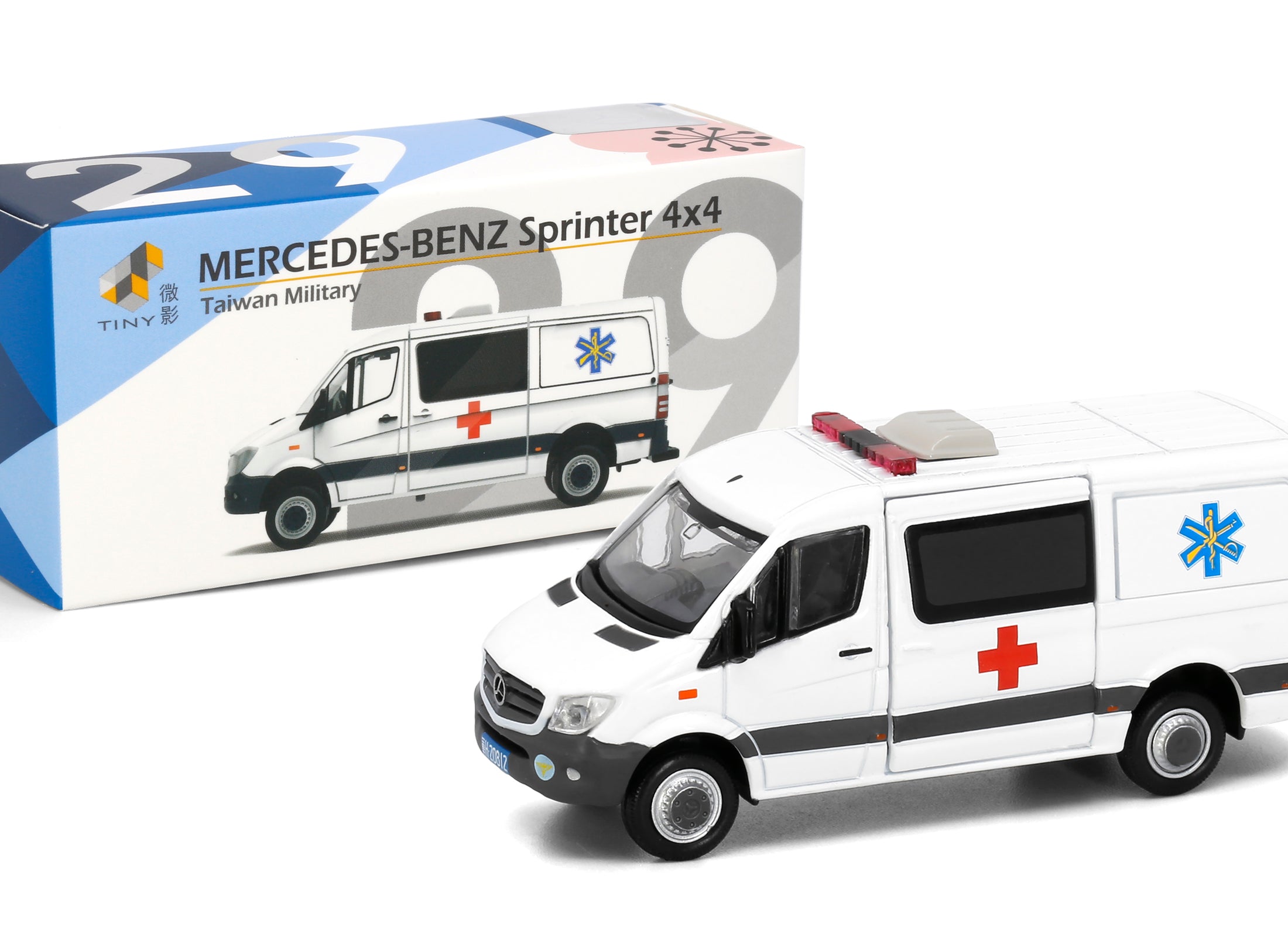 Tiny City TW29 Model Car Mercedes-Benz Sprinter 4x4 FL Taiwan Military Ambulance
