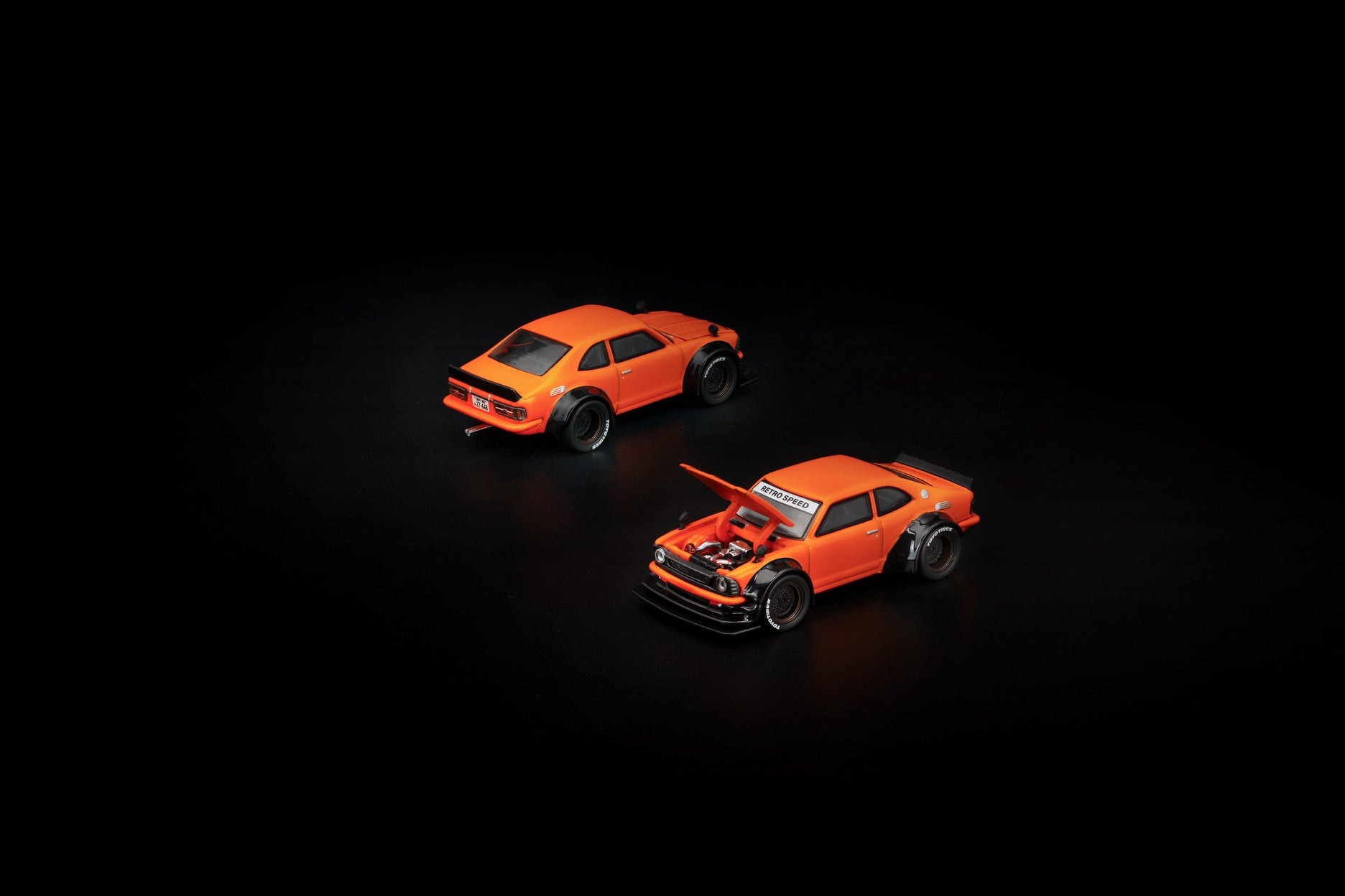 (Pre-order) POPRACE 1/64 TOYOTA COROLLA KE25 ORANGE Diecast Model Car