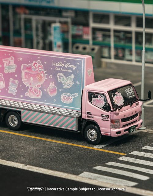 Load image into Gallery viewer, Tarmac Works 1/64 Mitsubishi Fuso Canter Hello Kitty Billboard Car
