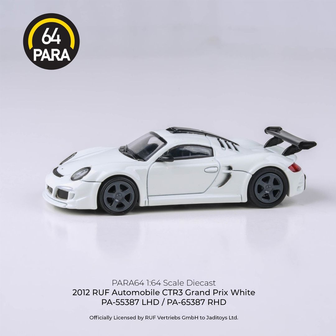 PARA64 1/64 2012 RUF CTR3 Clubsport Grand Prix White RHD Model Car